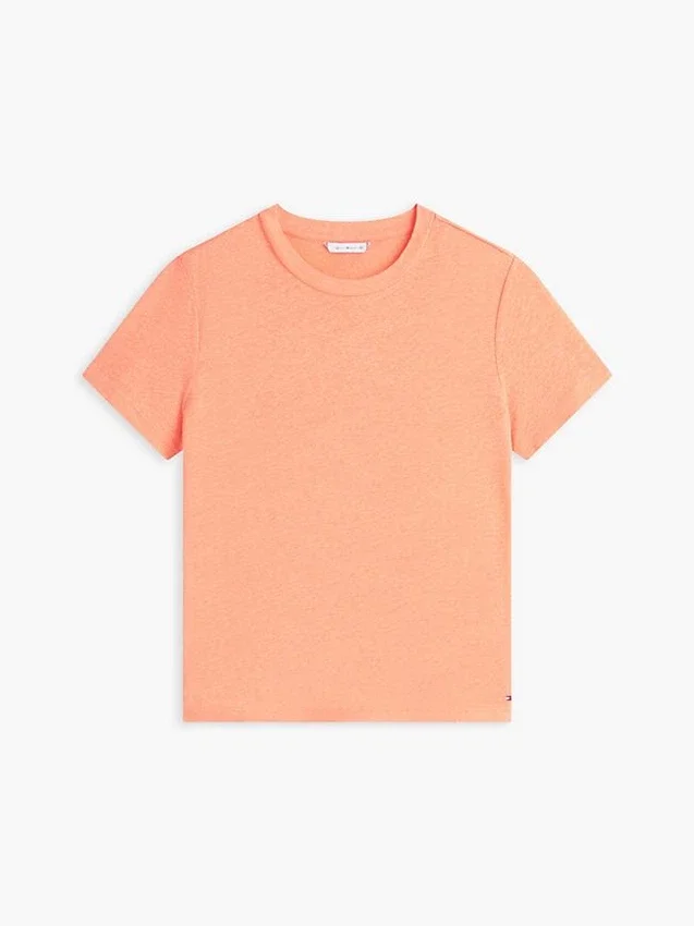Linen-Blend Crewneck T-Shirt Linen-Blend Crewneck T-Shirt