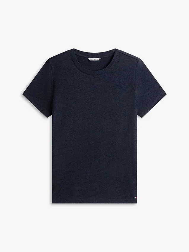Linen-Blend Crewneck T-Shirt Linen-Blend Crewneck T-Shirt