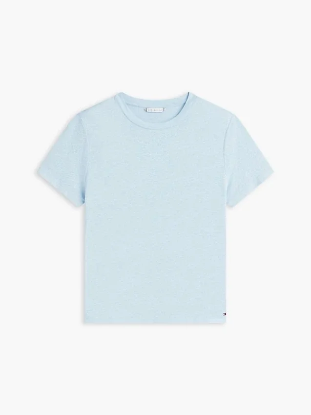Linen-Blend Crewneck T-Shirt Linen-Blend Crewneck T-Shirt