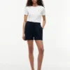 Linen-Cotton Blend Pull-On Short Linen-Cotton Blend Pull-On Short