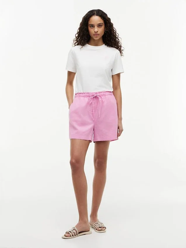 Linen-Cotton Blend Pull-On Short Linen-Cotton Blend Pull-On Short