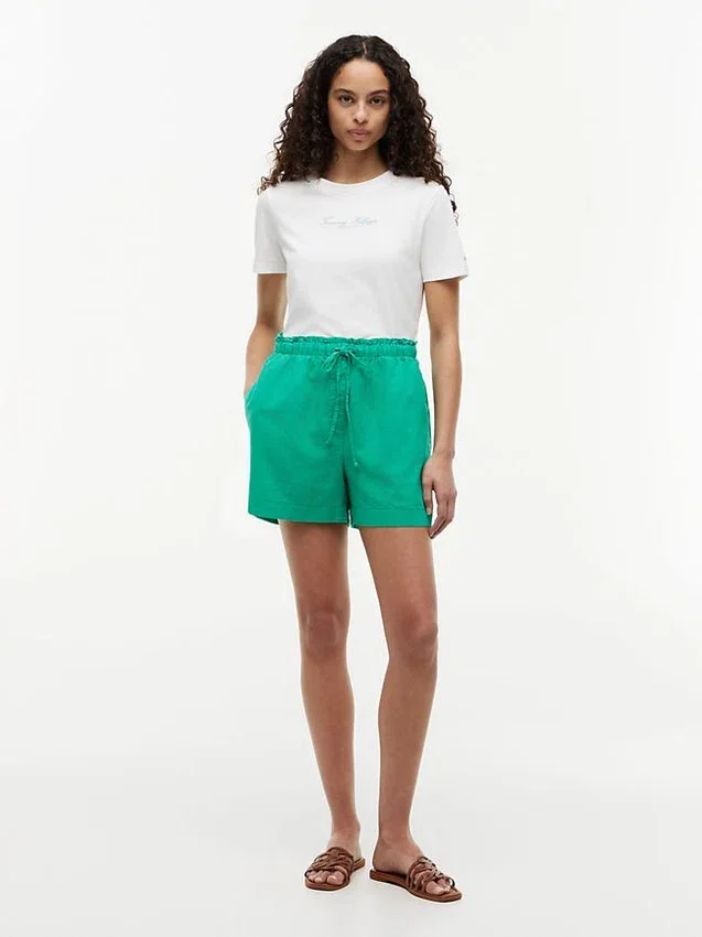Linen-Cotton Blend Pull-On Short Linen-Cotton Blend Pull-On Short
