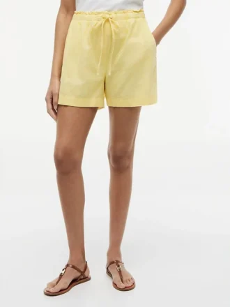 Linen-Cotton Blend Pull-On Short