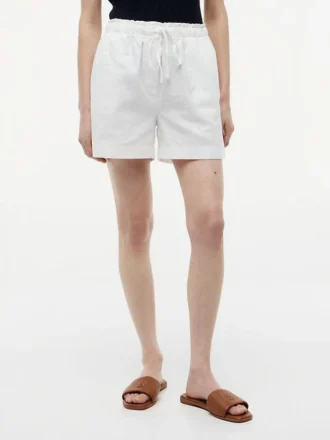 Linen-Cotton Blend Pull-On Short