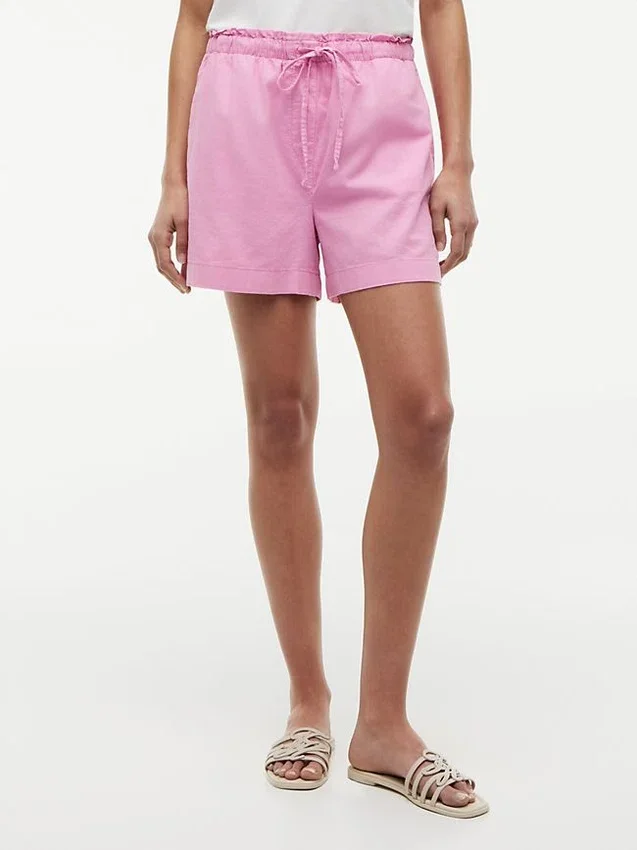 Linen-Cotton Blend Pull-On Short Linen-Cotton Blend Pull-On Short