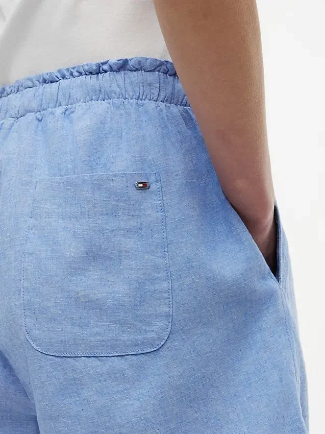 Linen-Cotton Blend Pull-On Short Linen-Cotton Blend Pull-On Short