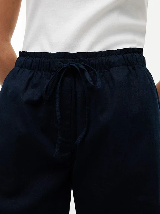 Linen-Cotton Blend Pull-On Short Linen-Cotton Blend Pull-On Short