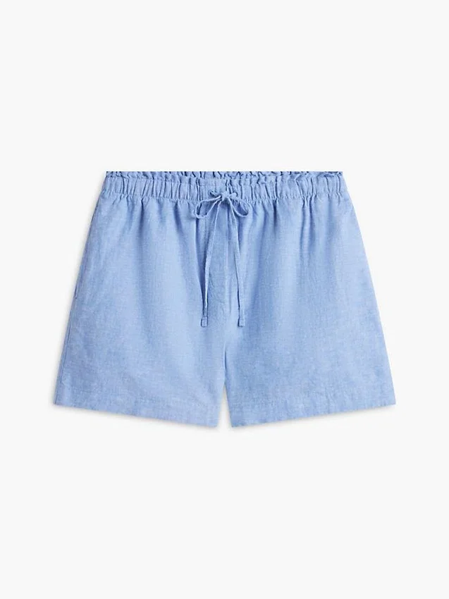 Linen-Cotton Blend Pull-On Short Linen-Cotton Blend Pull-On Short