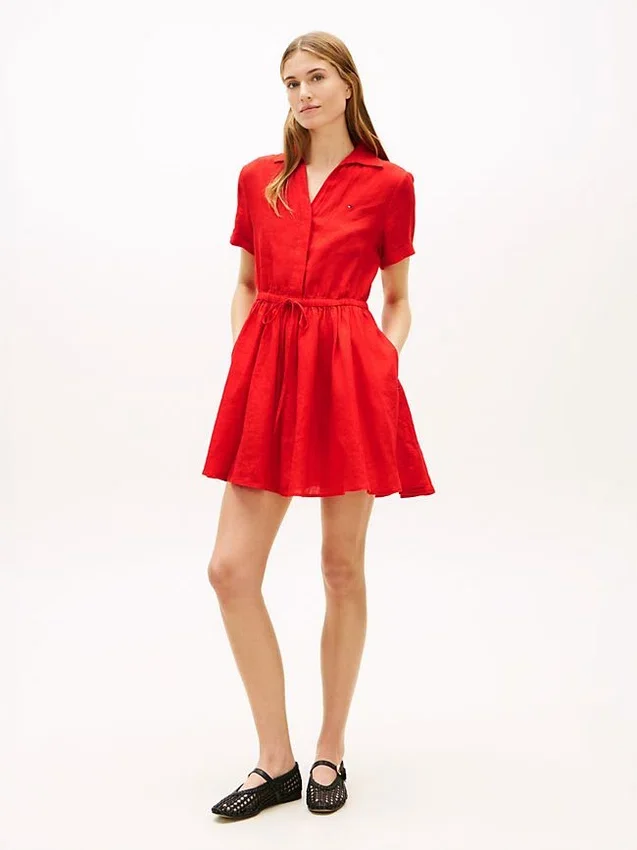 Linen Mini Shirtdress Linen Mini Shirtdress