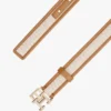 Logo Buckle Contrast-Trim Canvas Belt