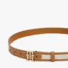 Logo Buckle Contrast-Trim Canvas Belt