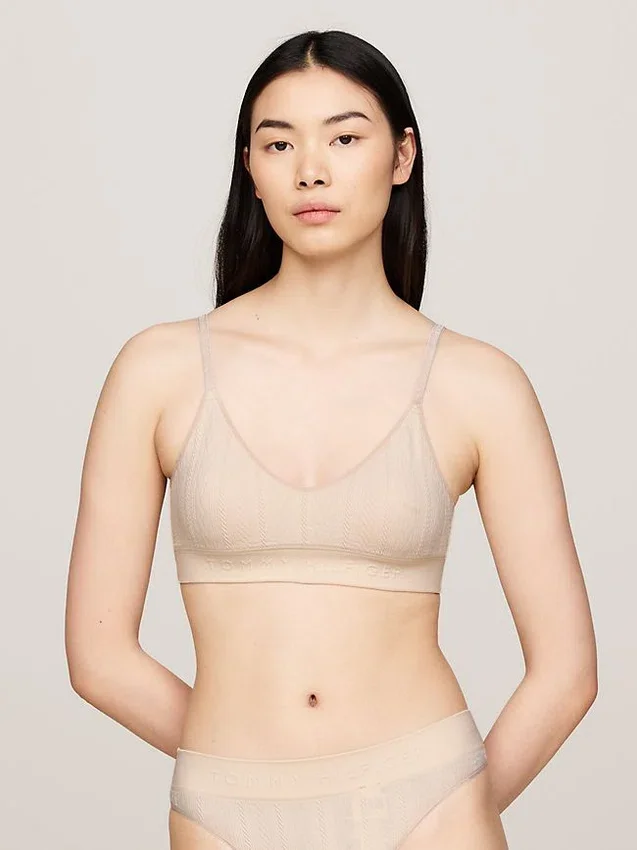 Logo Knit Unlined Triangle Bra Logo Knit Unlined Triangle Bra