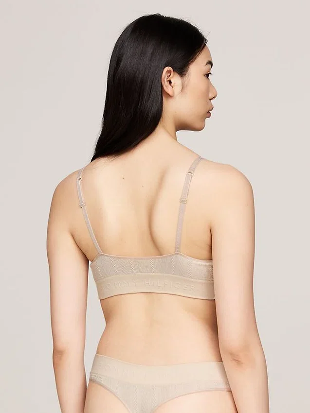 Logo Knit Unlined Triangle Bra Logo Knit Unlined Triangle Bra