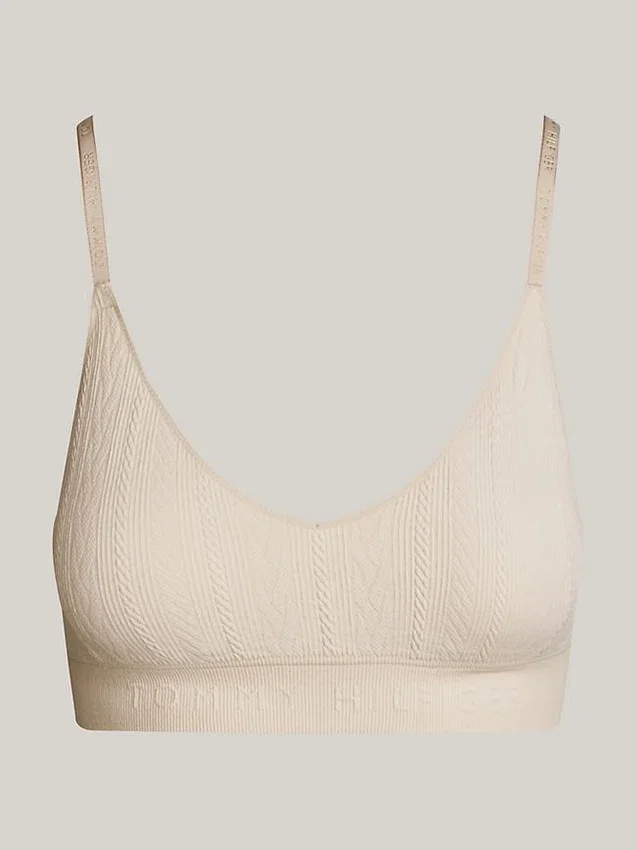 Logo Knit Unlined Triangle Bra Logo Knit Unlined Triangle Bra