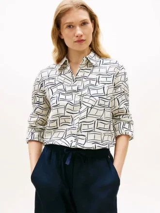 Long-Sleeve Linen Shirt