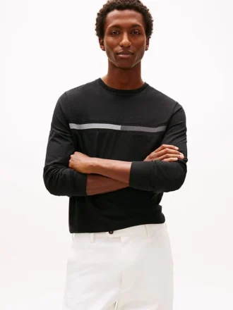 Long-Sleeve Tonal Flag Logo T-Shirt