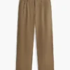 Loose Fit Pleated Paper-Touch Pant