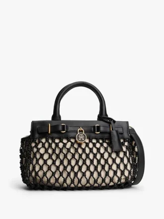 Macrame Leather Mini Tote Bag Macrame Leather Mini Tote Bag