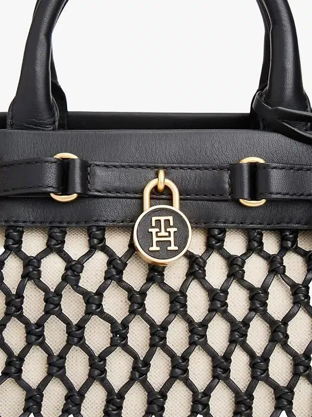 Macrame Leather Mini Tote Bag Macrame Leather Mini Tote Bag