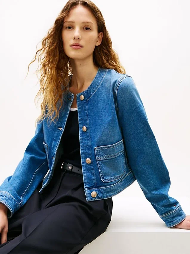 Medium Wash Denim Lady Jacket Medium Wash Denim Lady Jacket