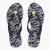 Metal Hardware TH Script Print Flip-Flop