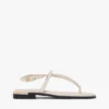 Metallic Accent Leather Sandal