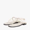Metallic Accent Leather Sandal