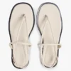 Metallic Accent Leather Sandal