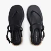 Metallic Accent Leather Sandal