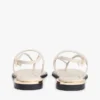 Metallic Accent Leather Sandal