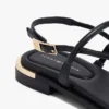 Metallic Accent Leather Sandal