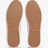 Metallic Logo Pebbled Court Sneaker