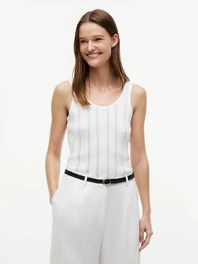 Mixed-Knit Tank Top Mixed-Knit Tank Top