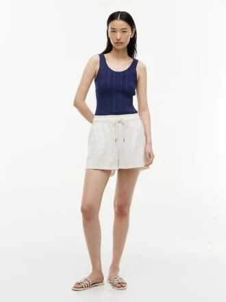 Mixed-Knit Tank Top