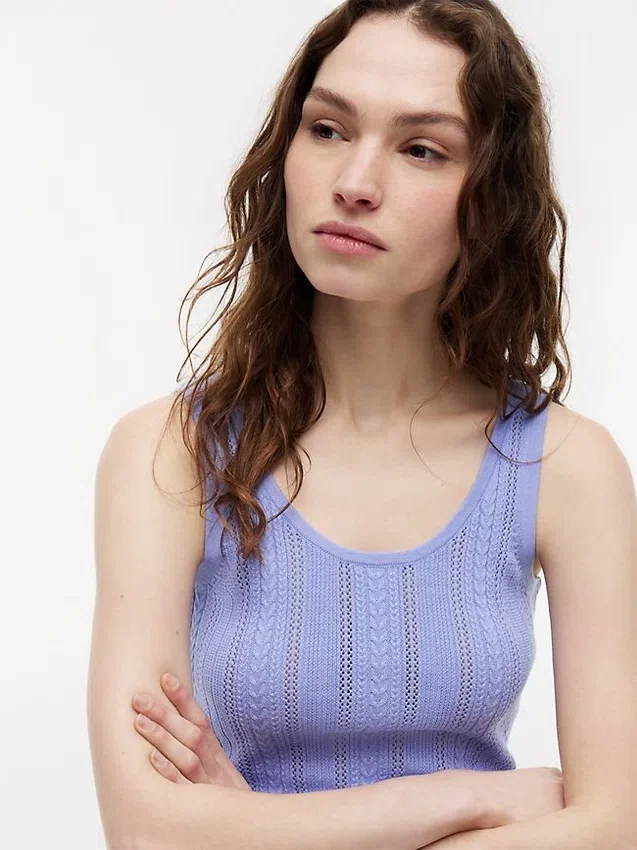 Mixed-Knit Tank Top Mixed-Knit Tank Top