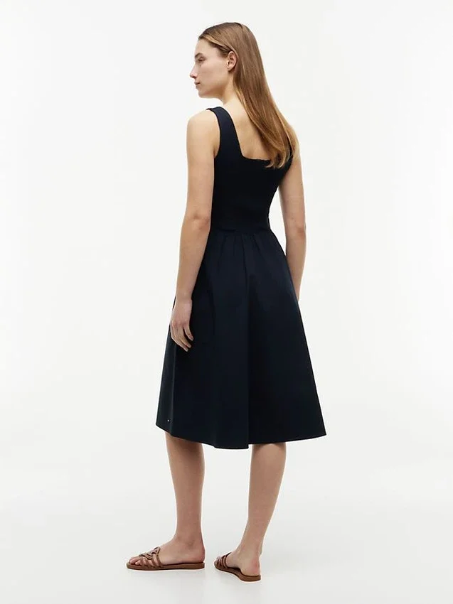 Mixed-Media Midi Tank Dress Mixed-Media Midi Tank Dress