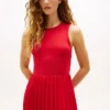 Mixed-Media Pleated Tank Dress Mixed-Media Pleated Tank Dress