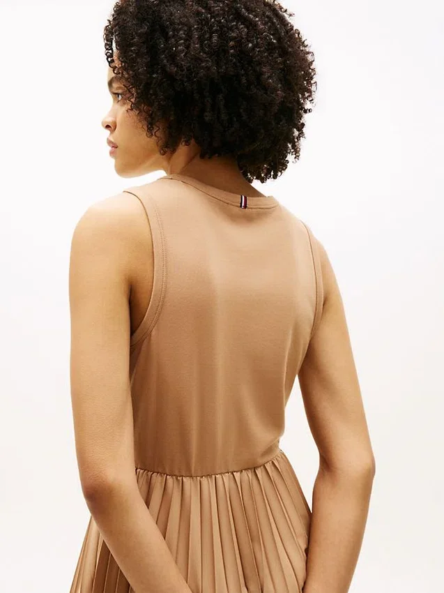 Mixed-Media Pleated Tank Dress Mixed-Media Pleated Tank Dress