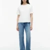 Mixed-Media Tie-Back T-Shirt Mixed-Media Tie-Back T-Shirt