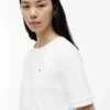 Mixed-Media Tie-Back T-Shirt Mixed-Media Tie-Back T-Shirt