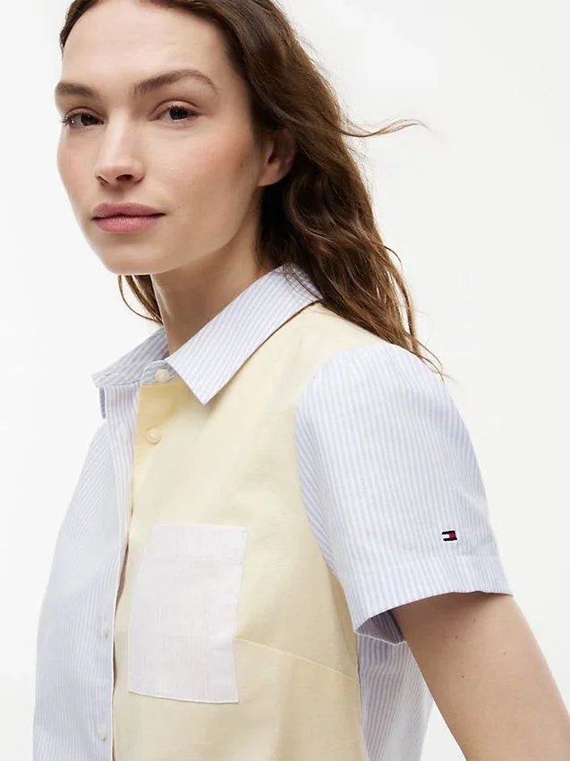 Mixed-Stripe Stretch Oxford Shirt Mixed-Stripe Stretch Oxford Shirt