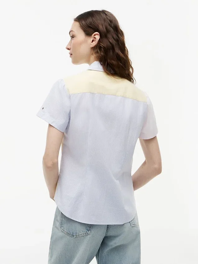 Mixed-Stripe Stretch Oxford Shirt Mixed-Stripe Stretch Oxford Shirt