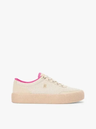 Mixed-Texture Canvas Platform Sneaker Mixed-Texture Canvas Platform Sneaker
