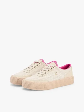 Mixed-Texture Canvas Platform Sneaker Mixed-Texture Canvas Platform Sneaker