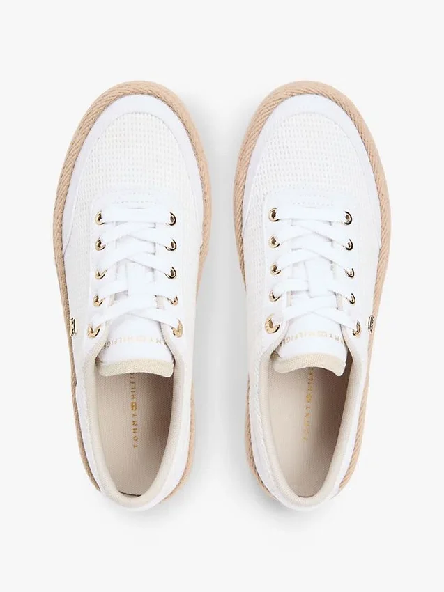 Mixed-Texture Canvas Platform Sneaker Mixed-Texture Canvas Platform Sneaker