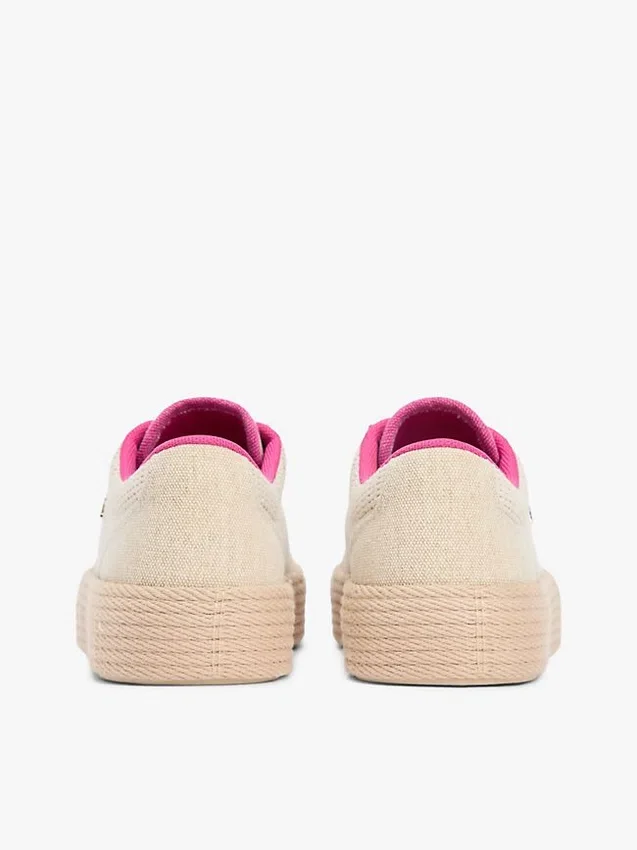 Mixed-Texture Canvas Platform Sneaker Mixed-Texture Canvas Platform Sneaker
