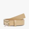 Monogram Buckle Leather Belt Monogram Buckle Leather Belt