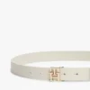 Monogram Buckle Leather Belt Monogram Buckle Leather Belt