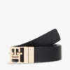 Monogram Buckle Reversible Leather Belt Monogram Buckle Reversible Leather Belt
