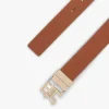 Monogram Buckle Reversible Leather Belt Monogram Buckle Reversible Leather Belt